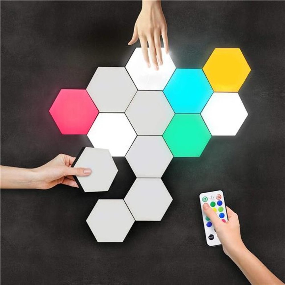 Hexagon Lights | Premium Set of LED Wall Lights | Modular, Touch-Sensitive